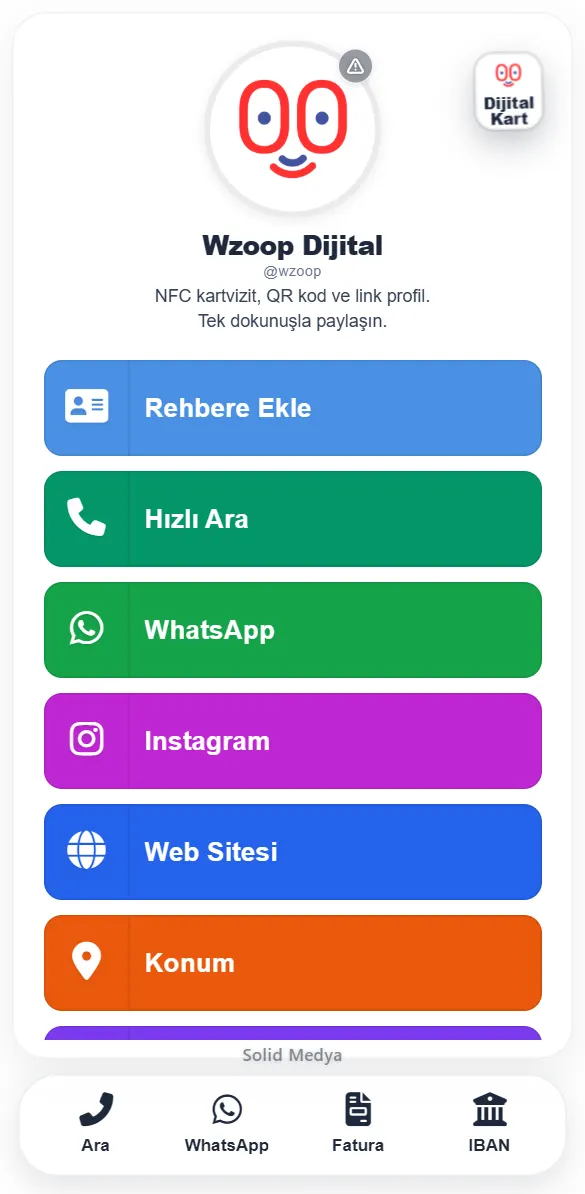 Wzoop profil teması: Bölünmüş Kartlar, Beyaz