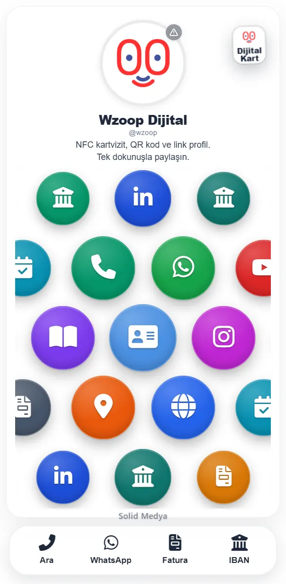 Wzoop profil teması örneği: Akıllı Saat, Beyaz paleti