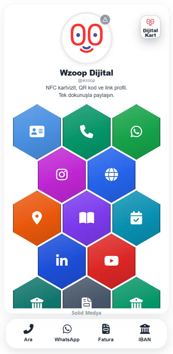 Wzoop profil teması: Altıgen Petek, Beyaz